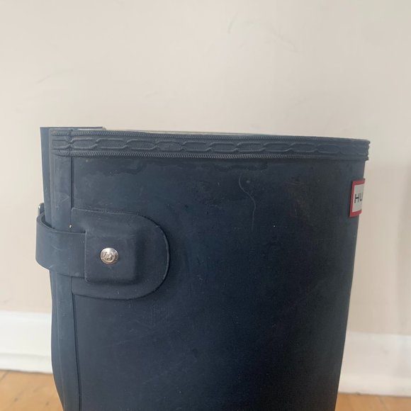Tall Navy Hunter Wellington Boots 6M/7F - Picture 9 of 11